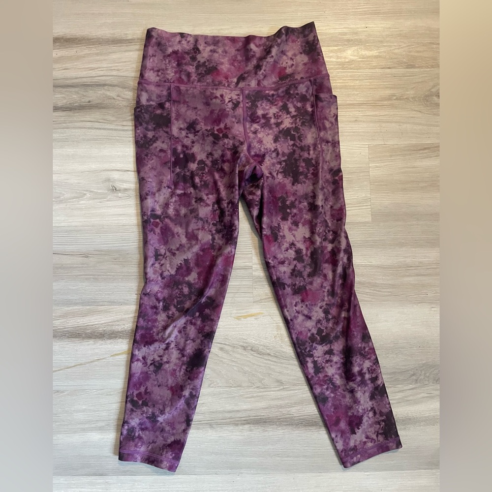 Athleta Purple  Tie-Dye Leggings HARDLY WORN!
